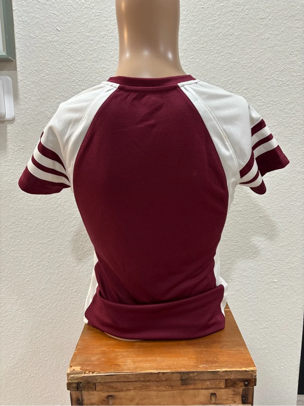 Section 101 Fan Wear Texas A&M Maroon Lace-Up Short Sleeve Jereey Med - Picture 3 of 11